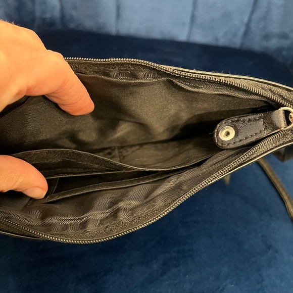 Target Black Faux Leather shoulder bag Handbag with Zippers Punk 80s 90s Retro - Picture 2 of 9